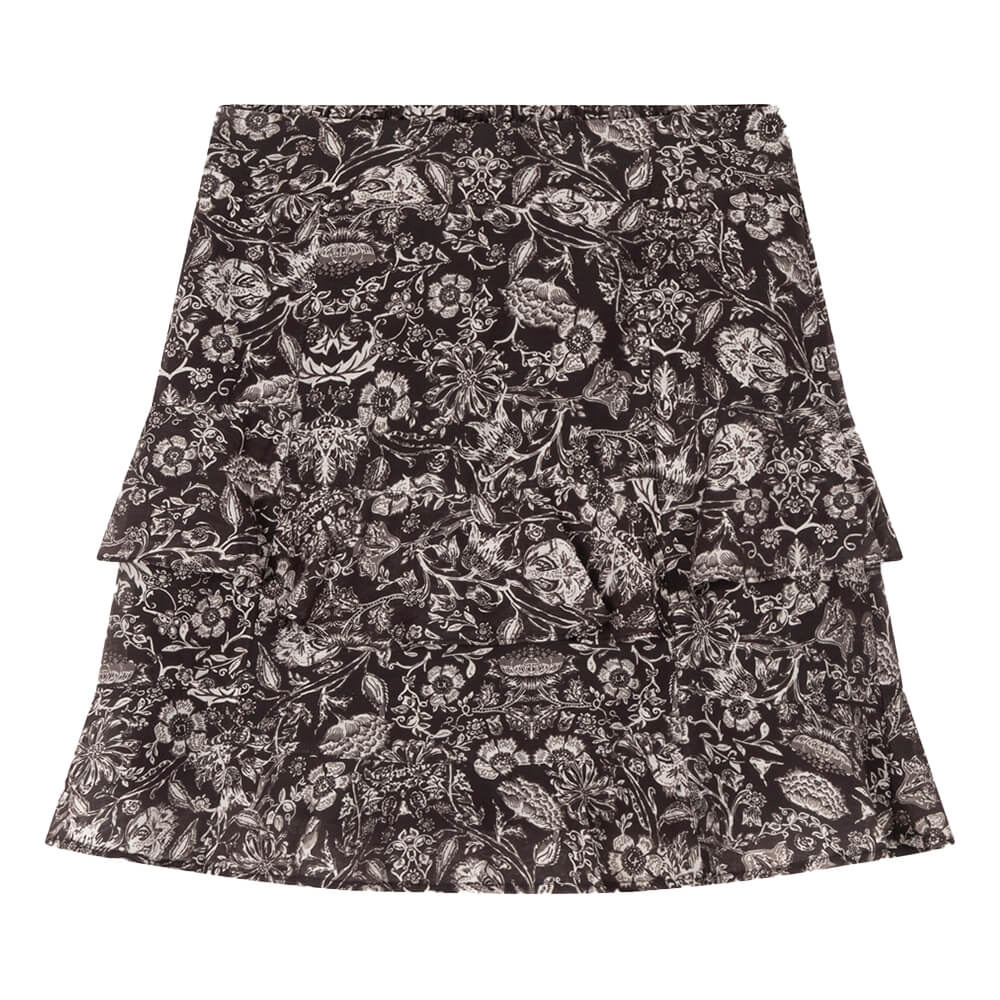 Woven Flower Linen Skirt - Alix The Label