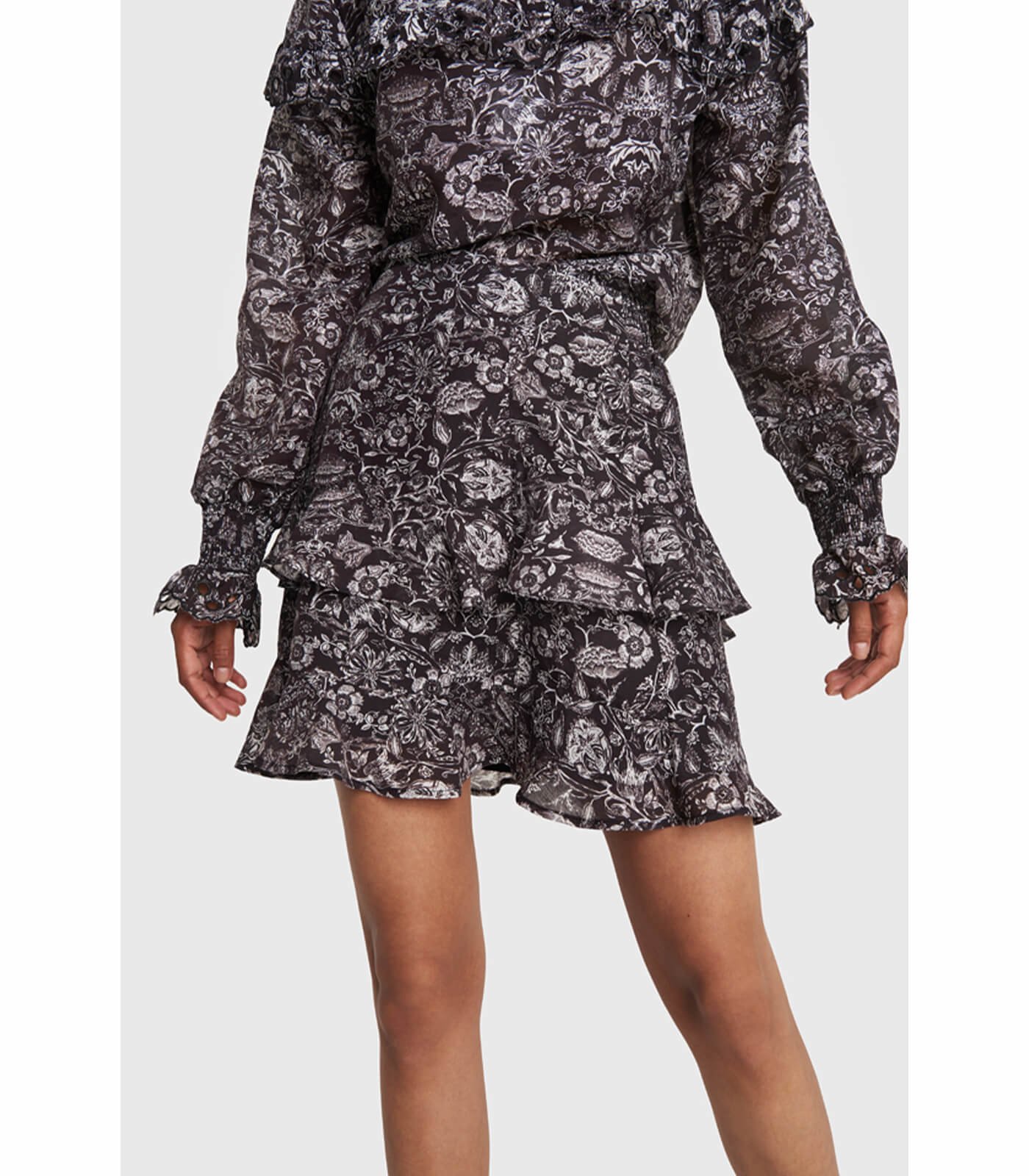 Woven Flower Linen Skirt - Alix The Label