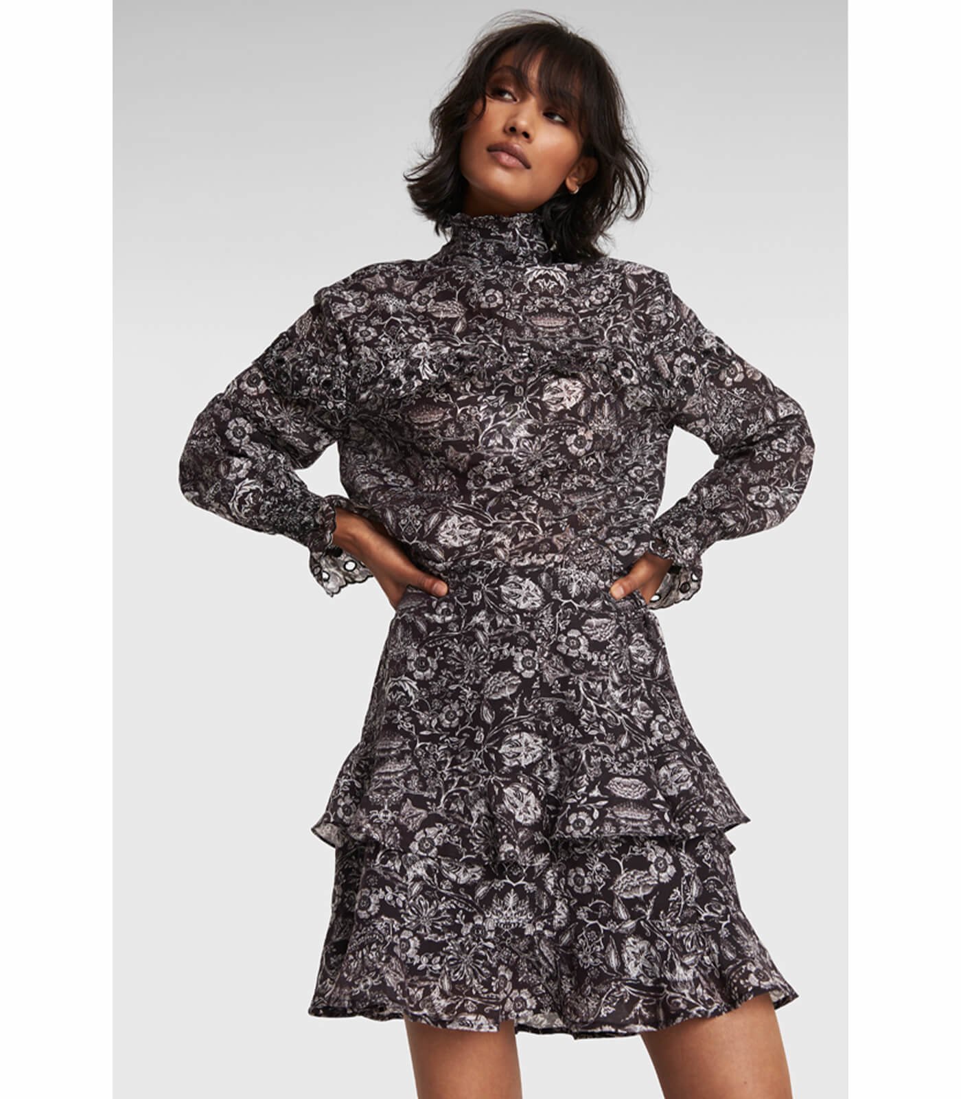 Woven Flower Linen Skirt - Alix The Label