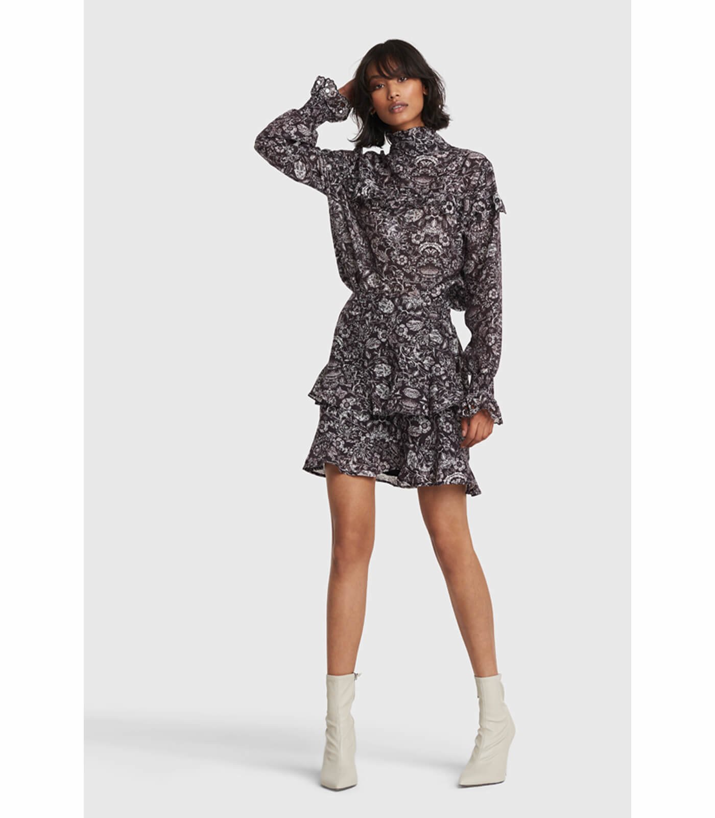 Woven Flower Linen Skirt - Alix The Label