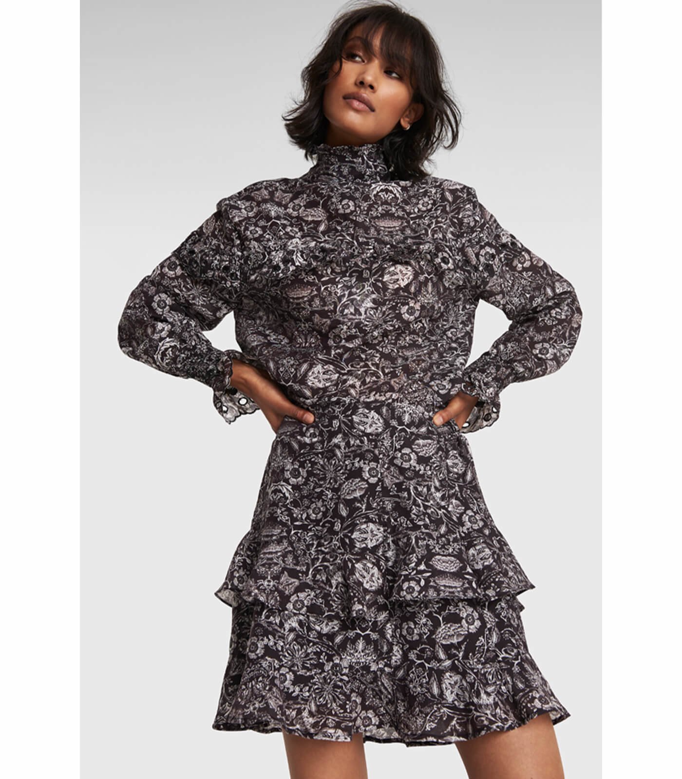 Woven Flower Linen Blouse - Alix The Label