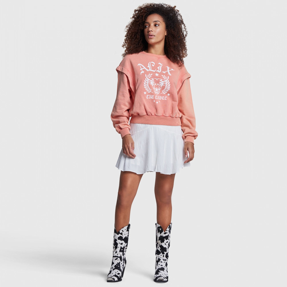 Woven Seer Sucker Stripe Skirt - Alix The Label