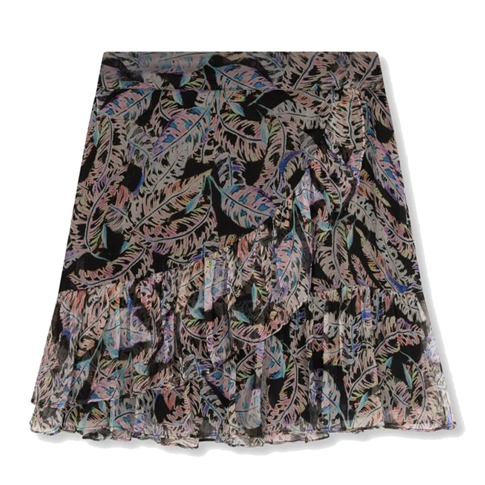 Ladies Woven Animal Leaves Mini Skirt - Alix The Label