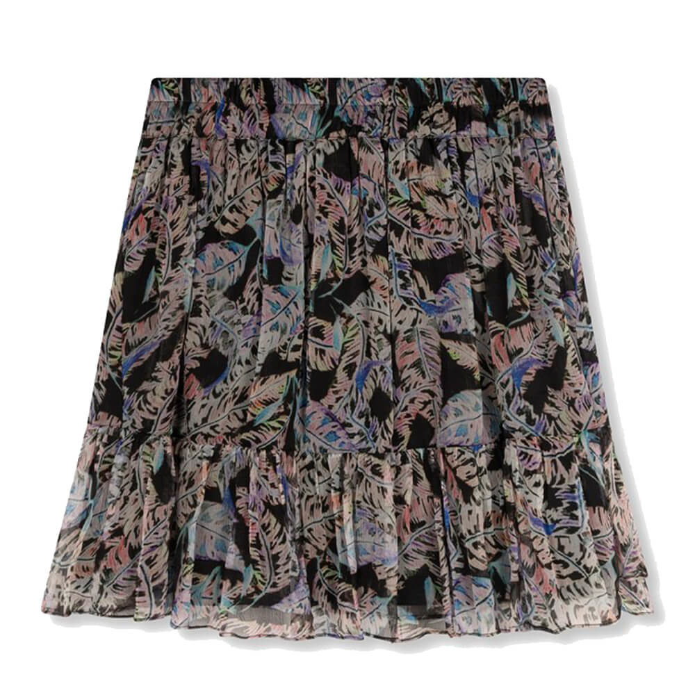 Ladies Woven Animal Leaves Mini Skirt - Alix The Label