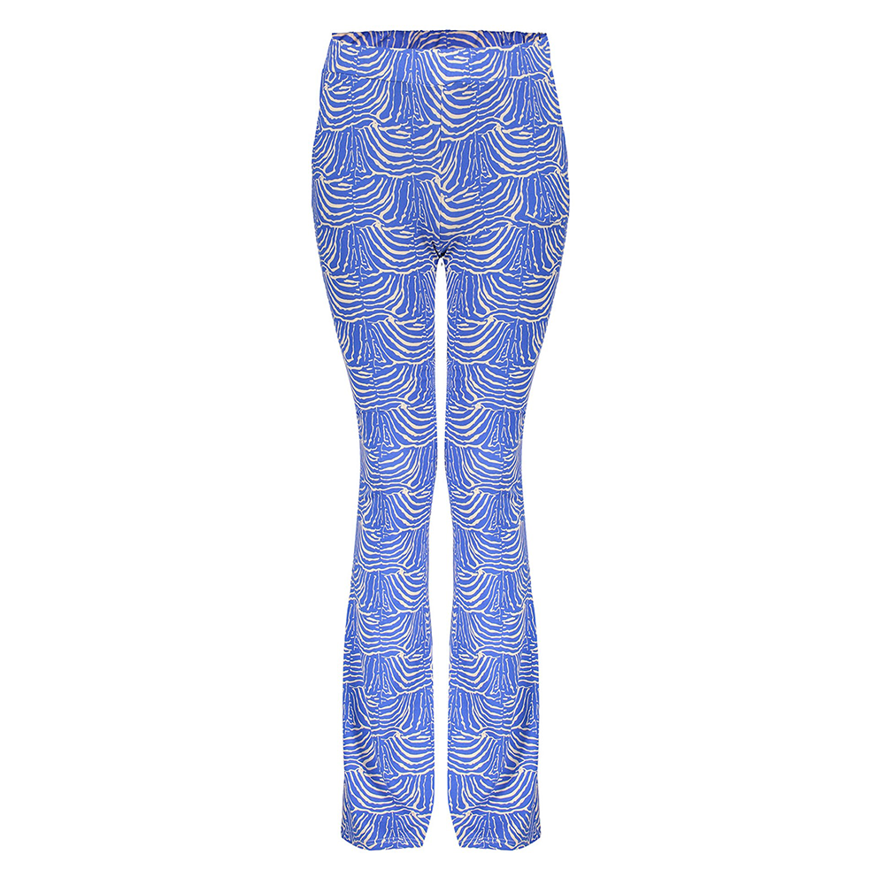 Pants Flared Cobalt Zebra 31273K - Geisha Girls