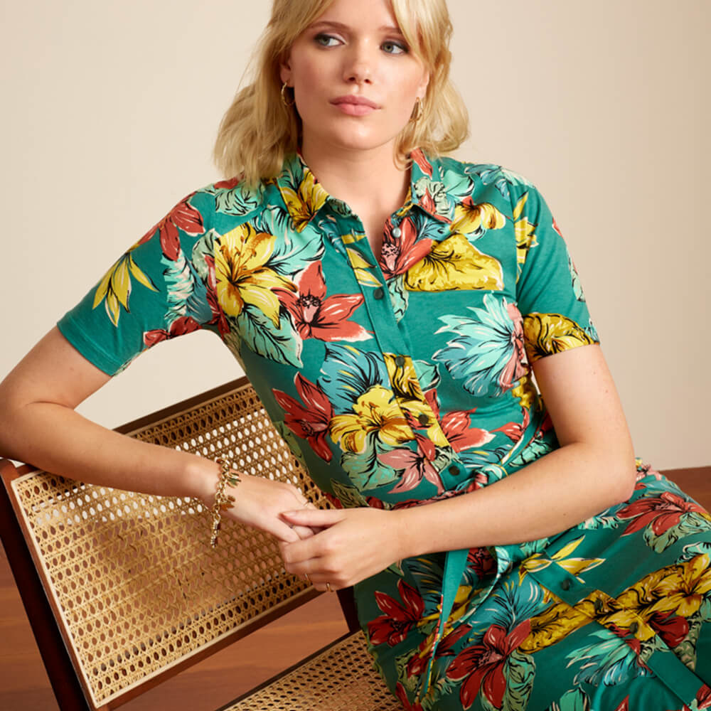 Rosie Slim Fit Dress Paraiso - King Louie - Alternatieve afbeelding