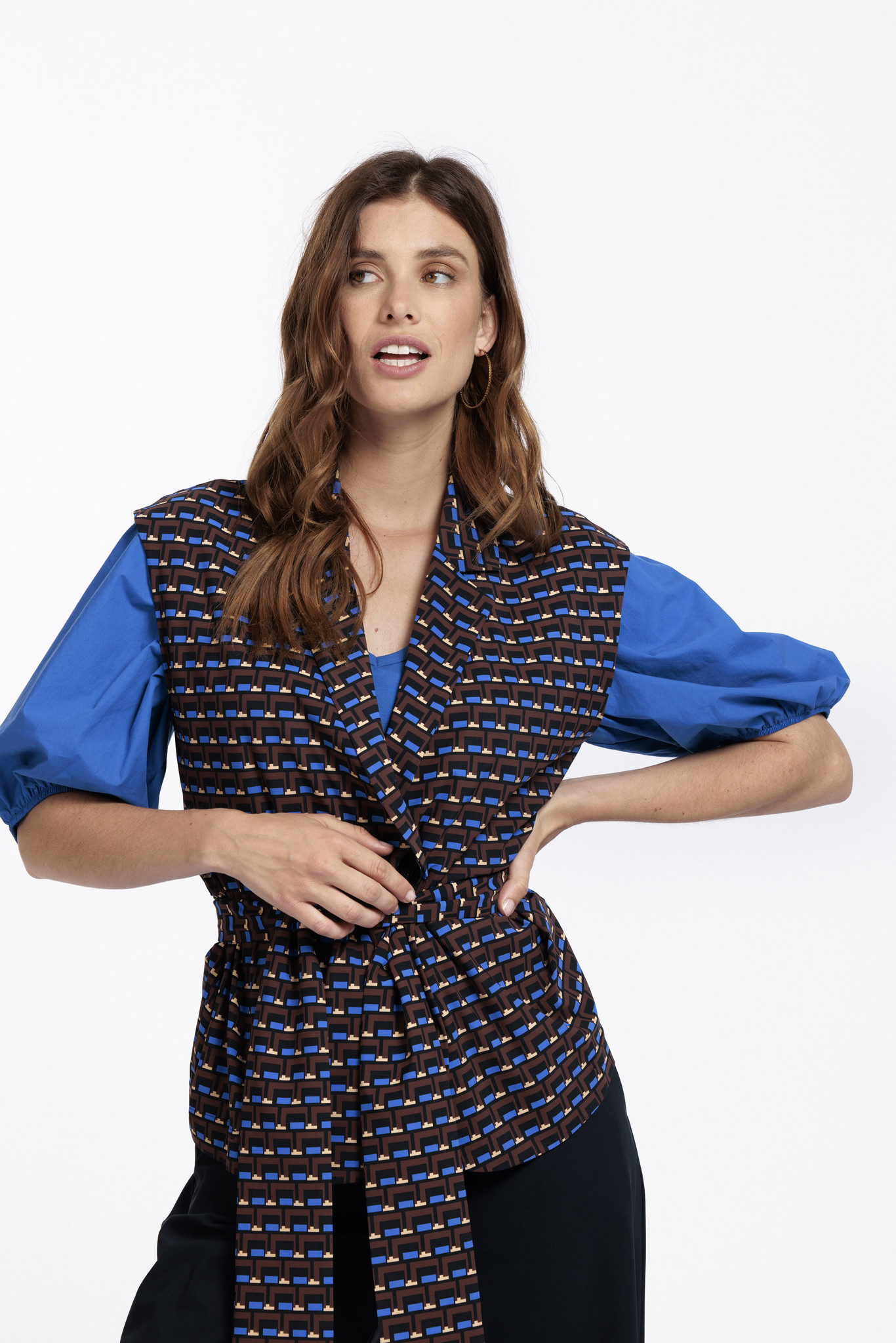 Elisa Square Blouse Gilet - Studio Anneloes