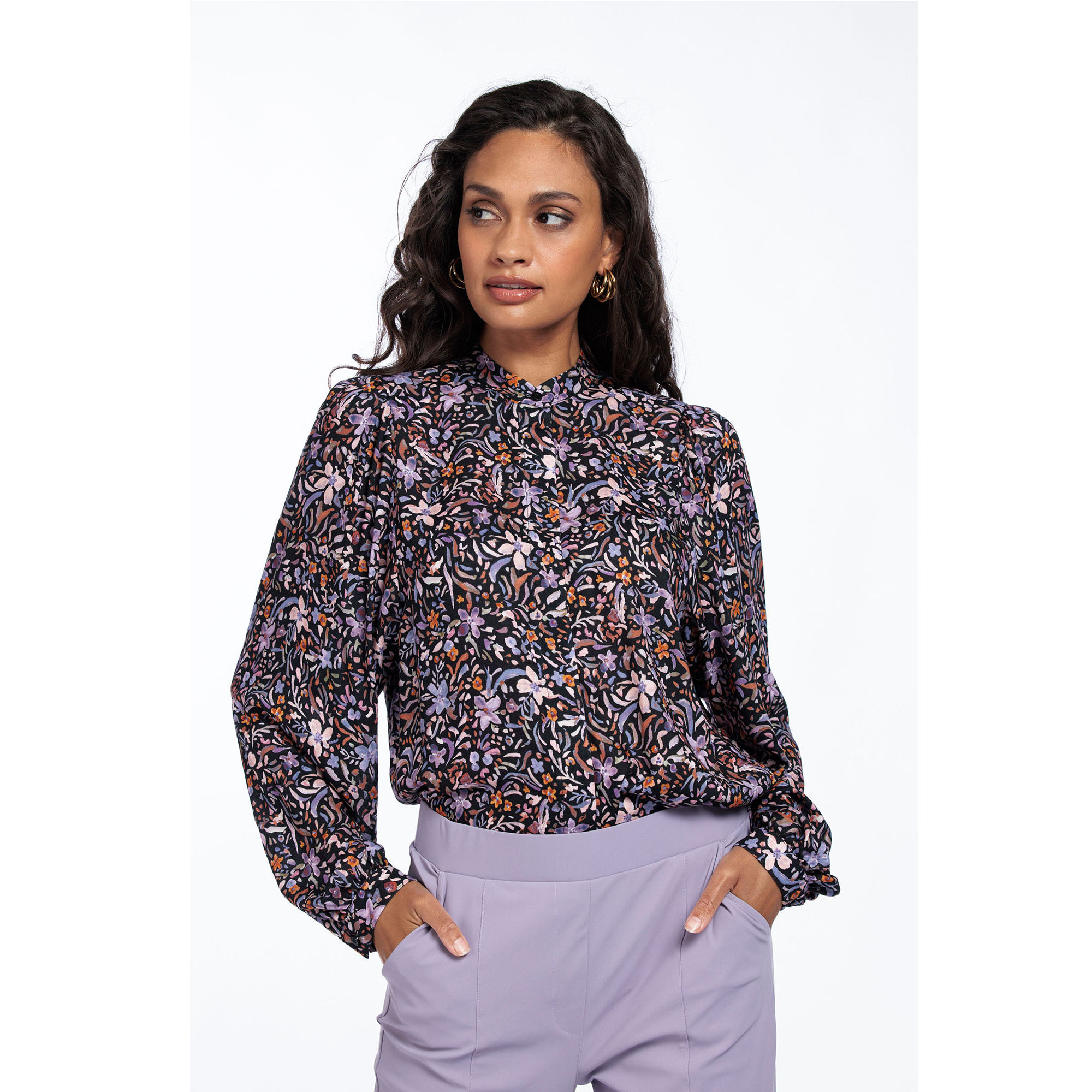 Ted Longsleeve Crepe Blouse - Studio Anneloes - Alternatieve afbeelding