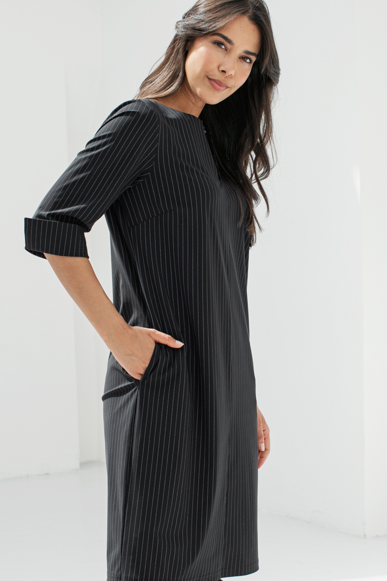 Caro Pinstripe Dress 94750 - Studio Anneloes