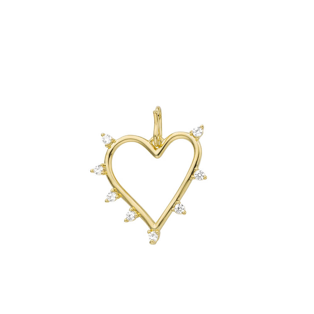 Charm Lovely  Heart Argent - Mya Bay