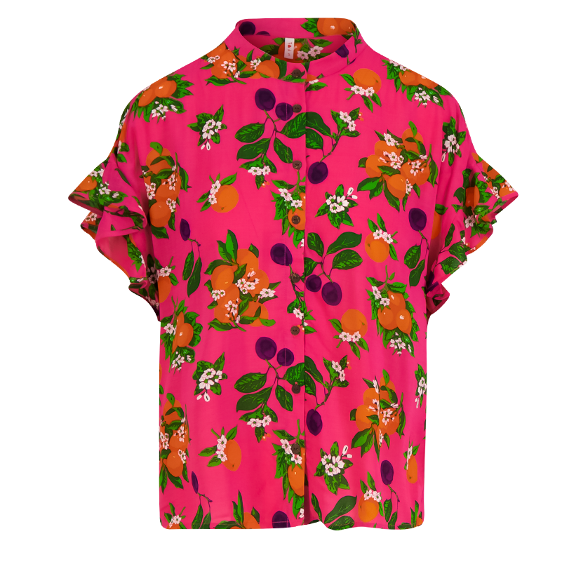 Cubistic Romance Shortsleeve Blouse - Blutsgeschwister