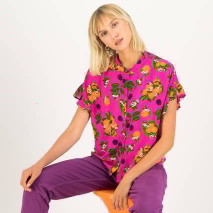 Cubistic Romance Shortsleeve Blouse - Blutsgeschwister - Alternatieve afbeelding