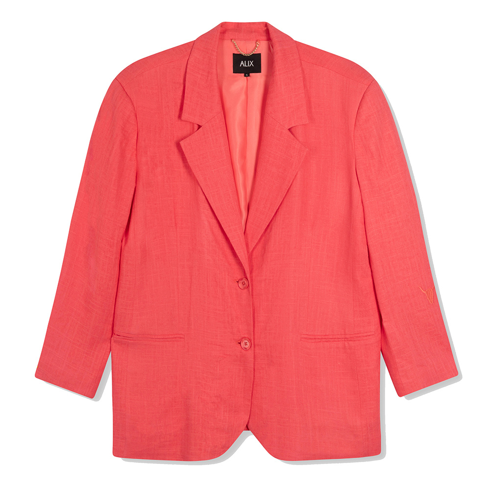 Ladies Woven Oversized Boucle Blazer - Alix The Label