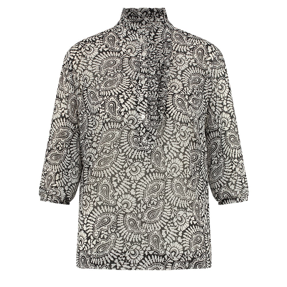 Odette Oriental  3/4 sleeve blouse - Studio Anneloes