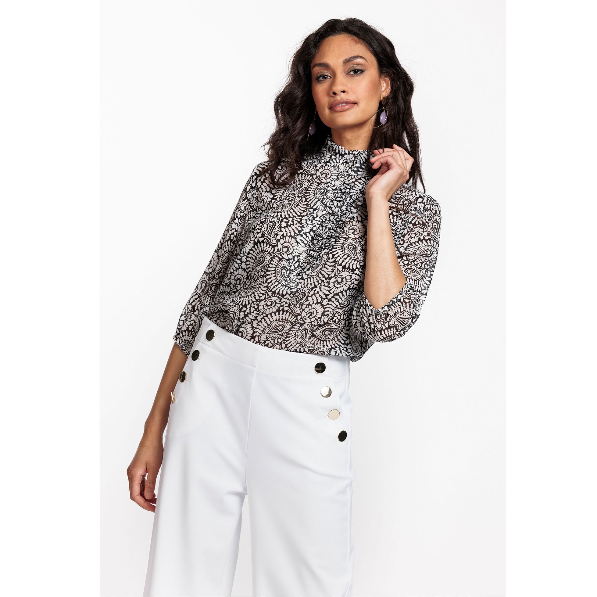 Odette Oriental  3/4 sleeve blouse - Studio Anneloes - Alternatieve afbeelding