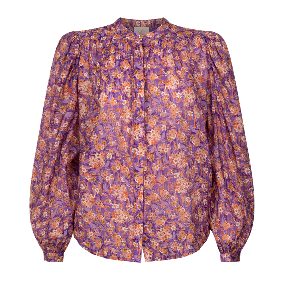 Zoya Mauve Flower Ten Top - Aaiko