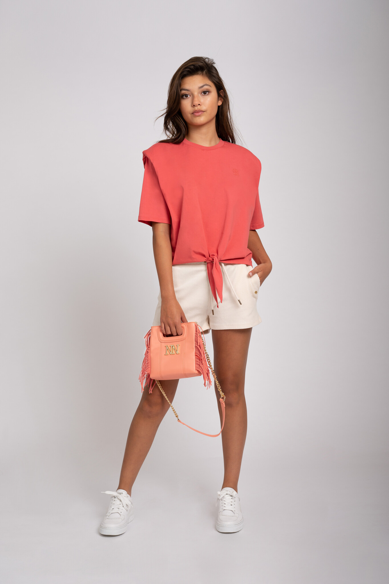 Padded Shoulder T-Shirt - NIK&NIK