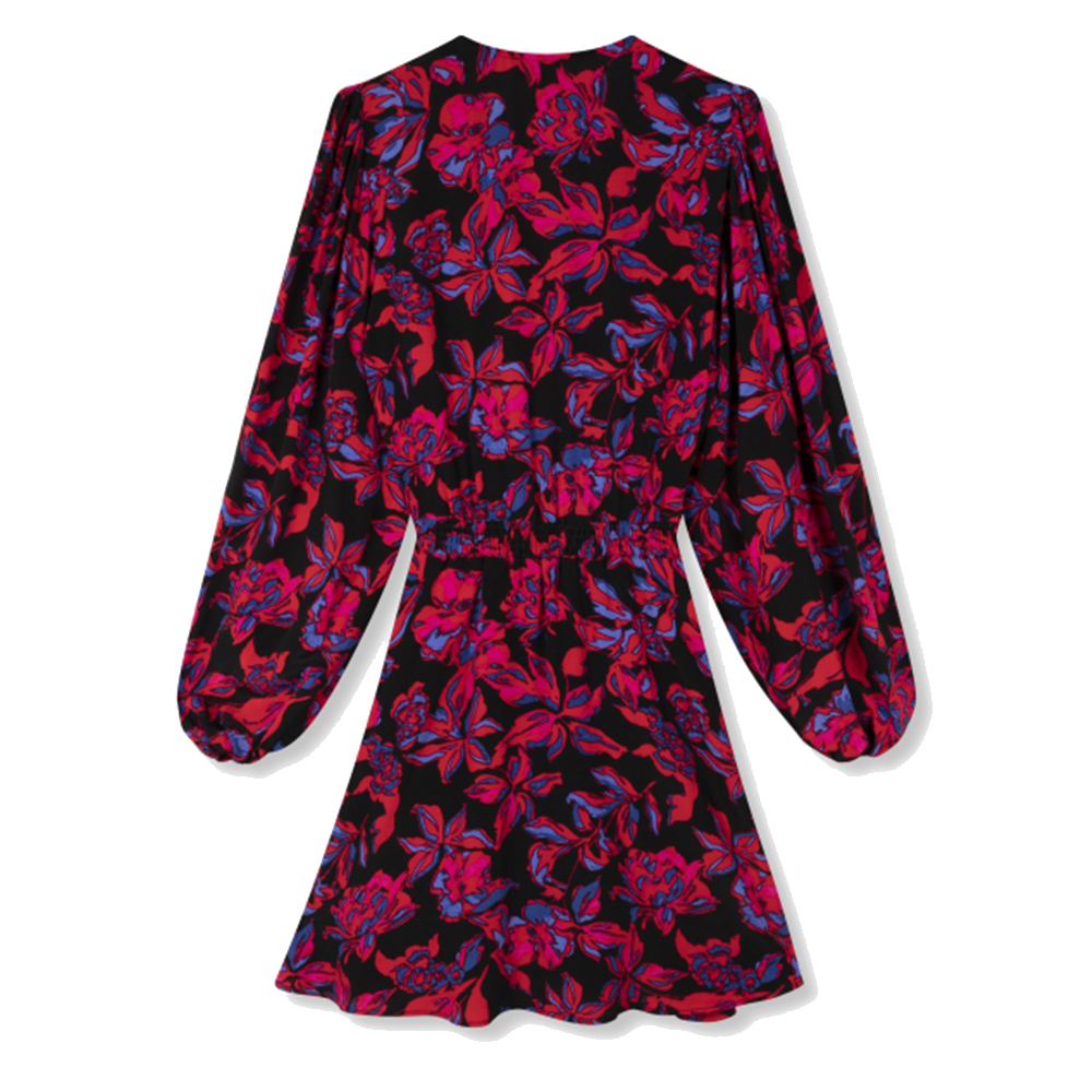 Ladies Woven Floral Dress With Smocked Waist - Alix The Label