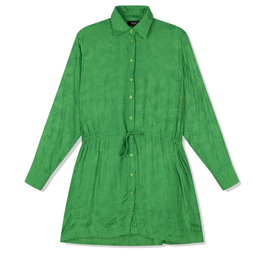 Ladies Woven Jacquard Blouse Dress - Alix The Label