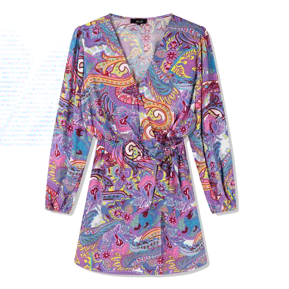 Ladies Woven Paisley Wrap Dress - Alix The Label