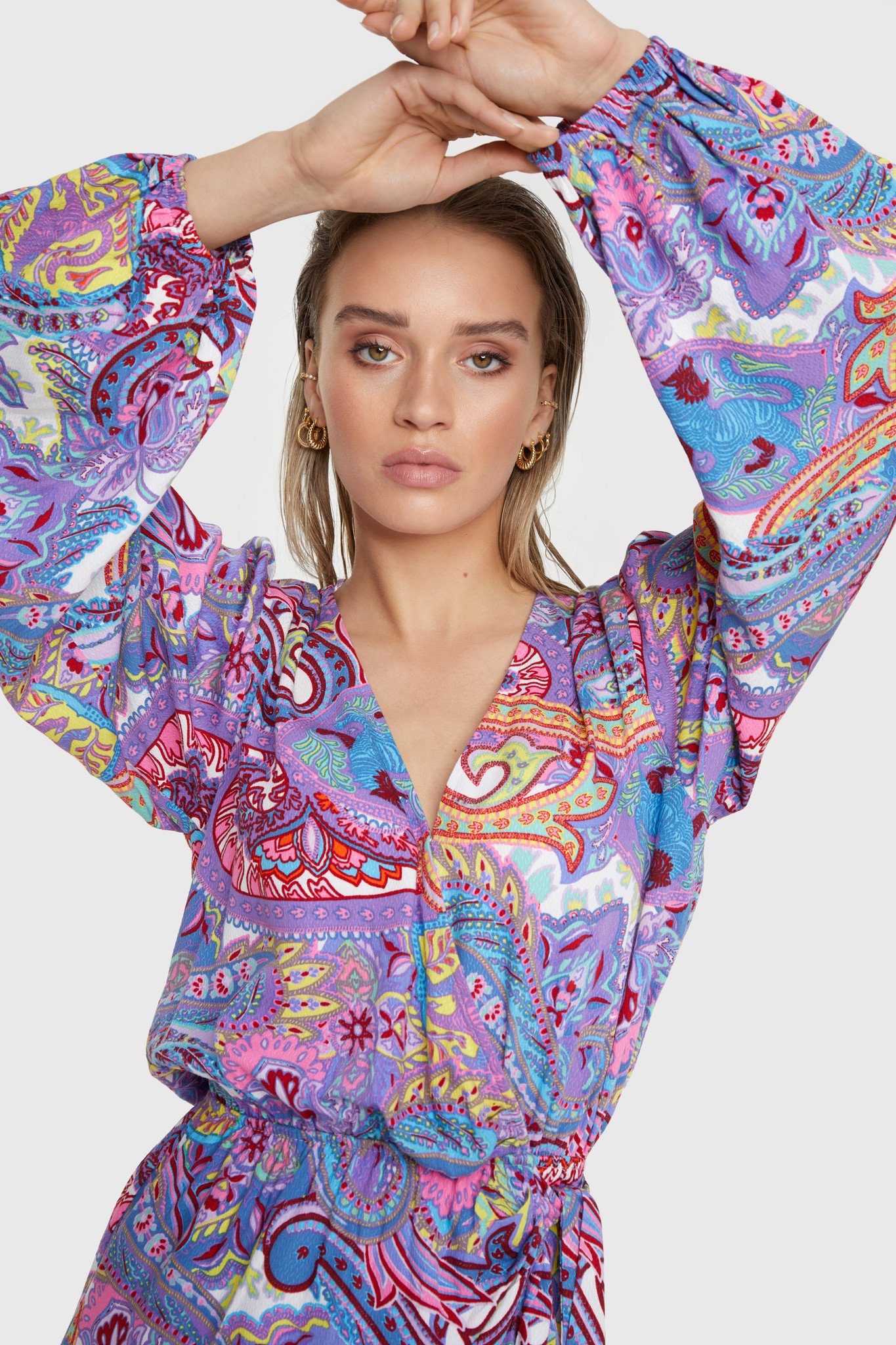 Ladies Woven Paisley Wrap Dress - Alix The Label