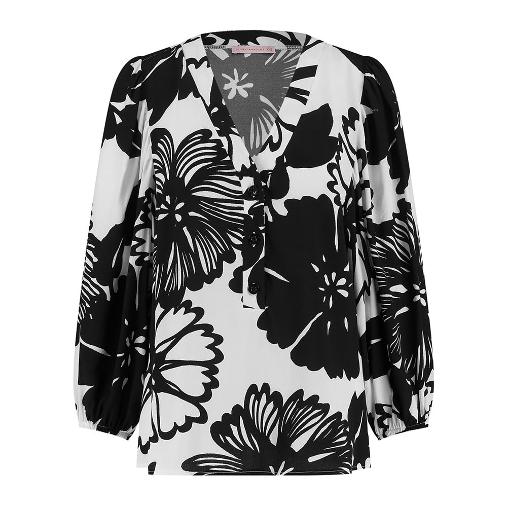 Cher Flower Crepe Blouse - Studio Anneloes