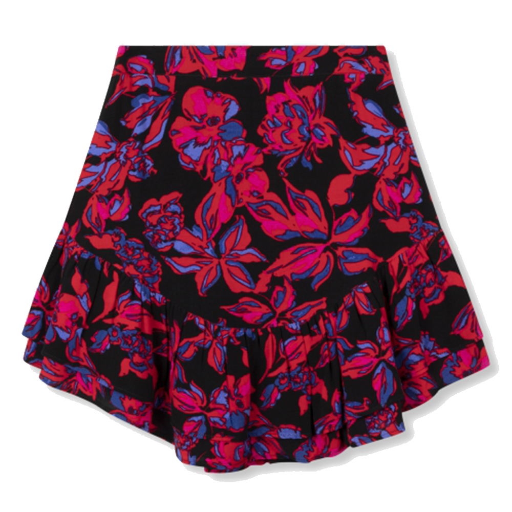 Ladies Woven Floral Ruffle Skirt - Alix The Label