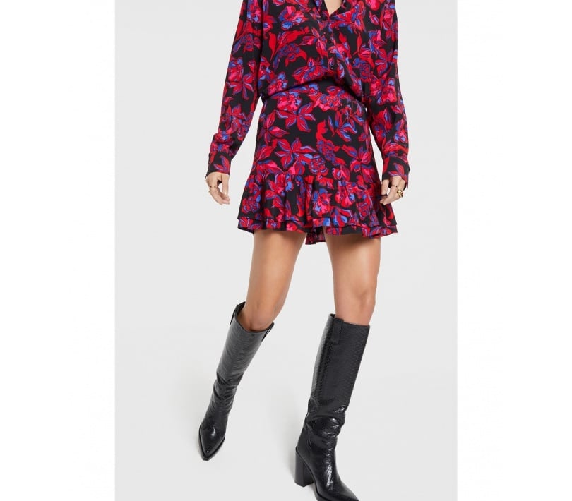 Ladies Woven Floral Ruffle Skirt - Alix The Label - Alternatieve afbeelding