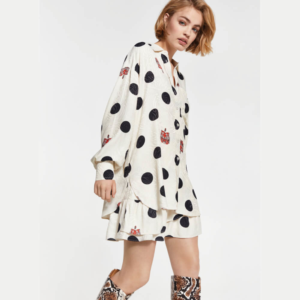 Ladies Woven Dot Tiger Jacquard Skirt - Alix The Label