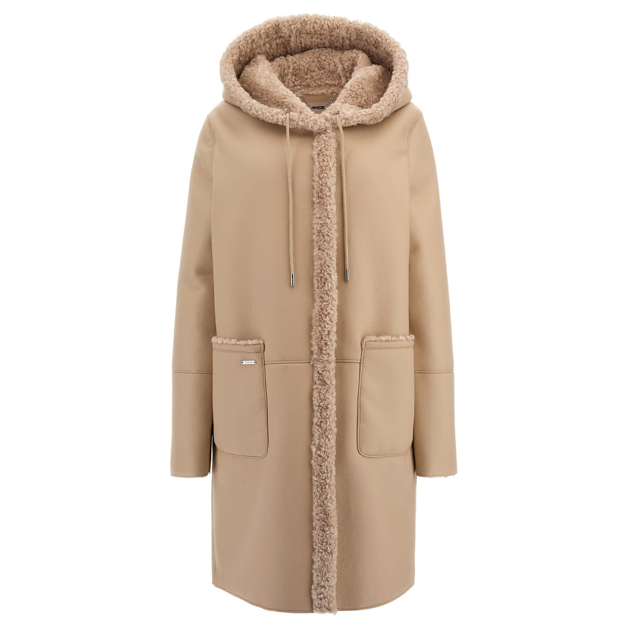 GUESS Clara Hooded Parka Pearl Oyster - GUESS