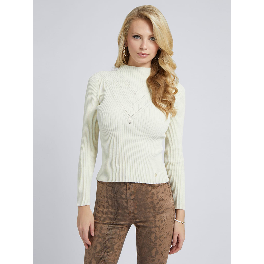 Rita Funnel Neck Cable Sweater - GUESS - Alternatieve afbeelding