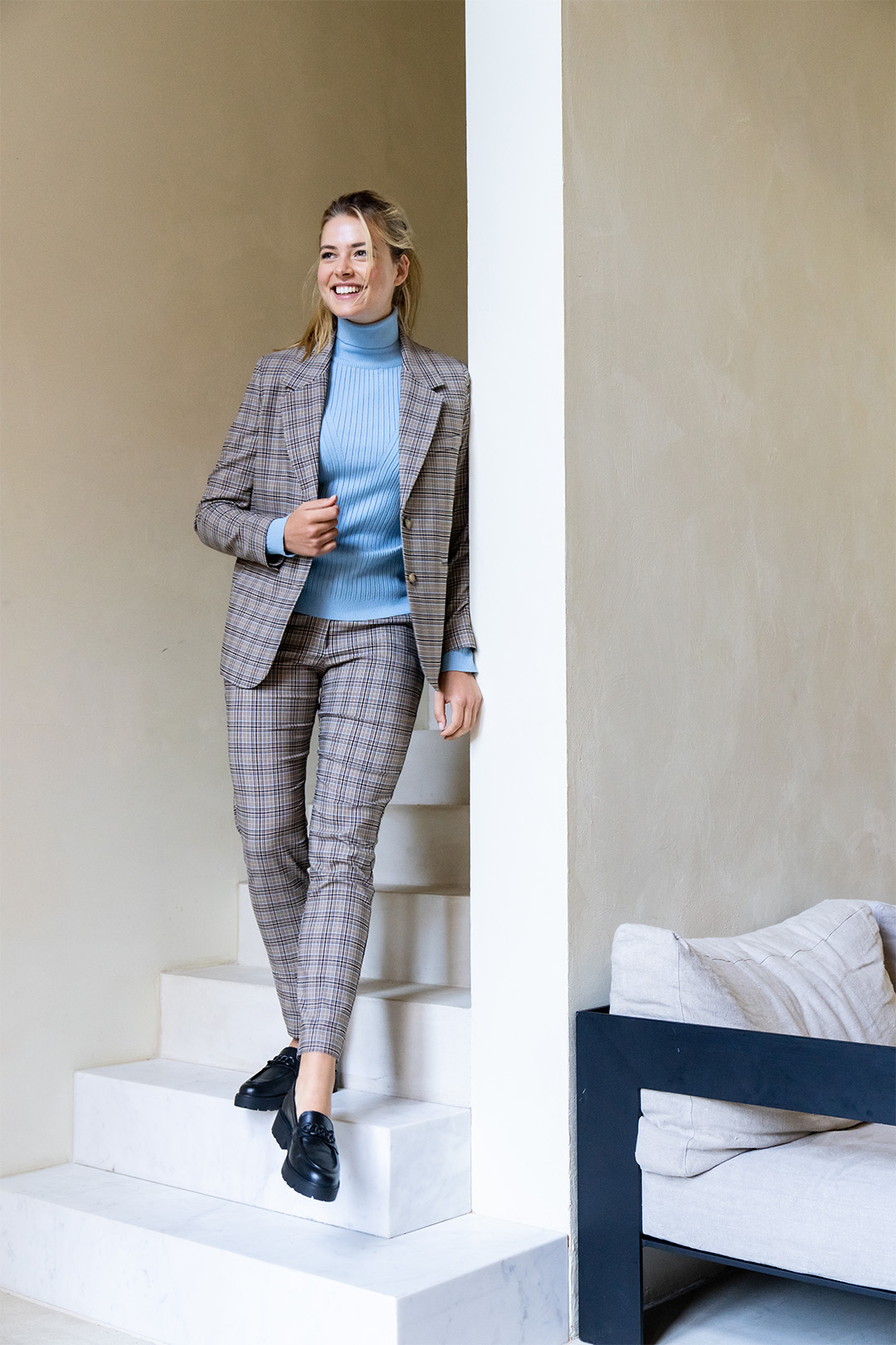 Pantalon Check 21890 - Geisha