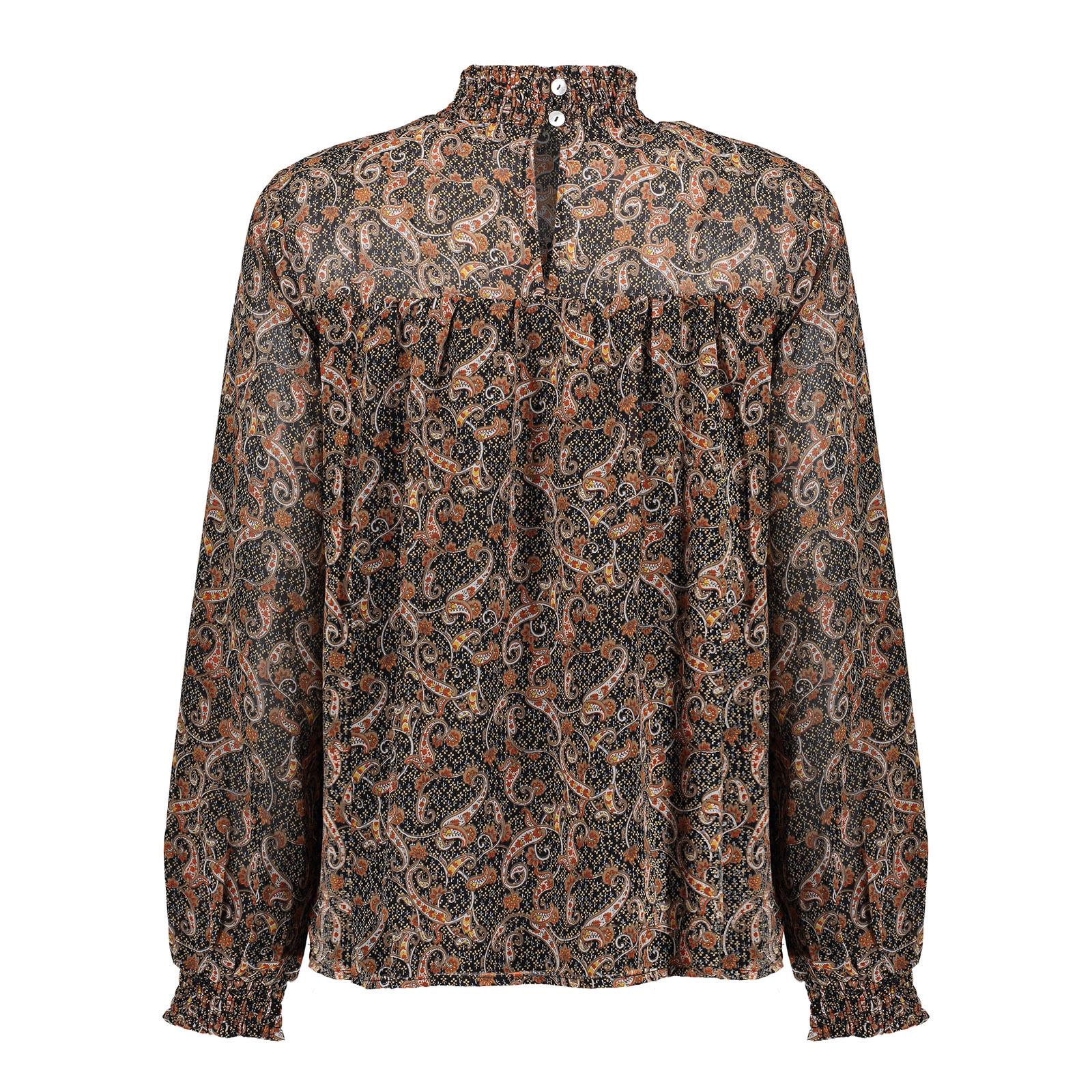 Blouse Smock Neck All Over Print 13850-26 - Geisha - Alternatieve afbeelding