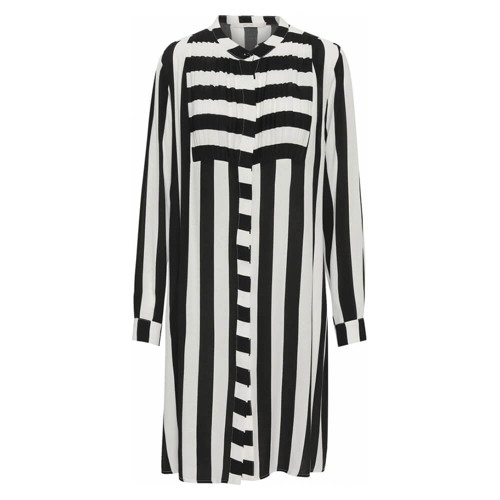 Stripe Pleat Dress - Costa Mani