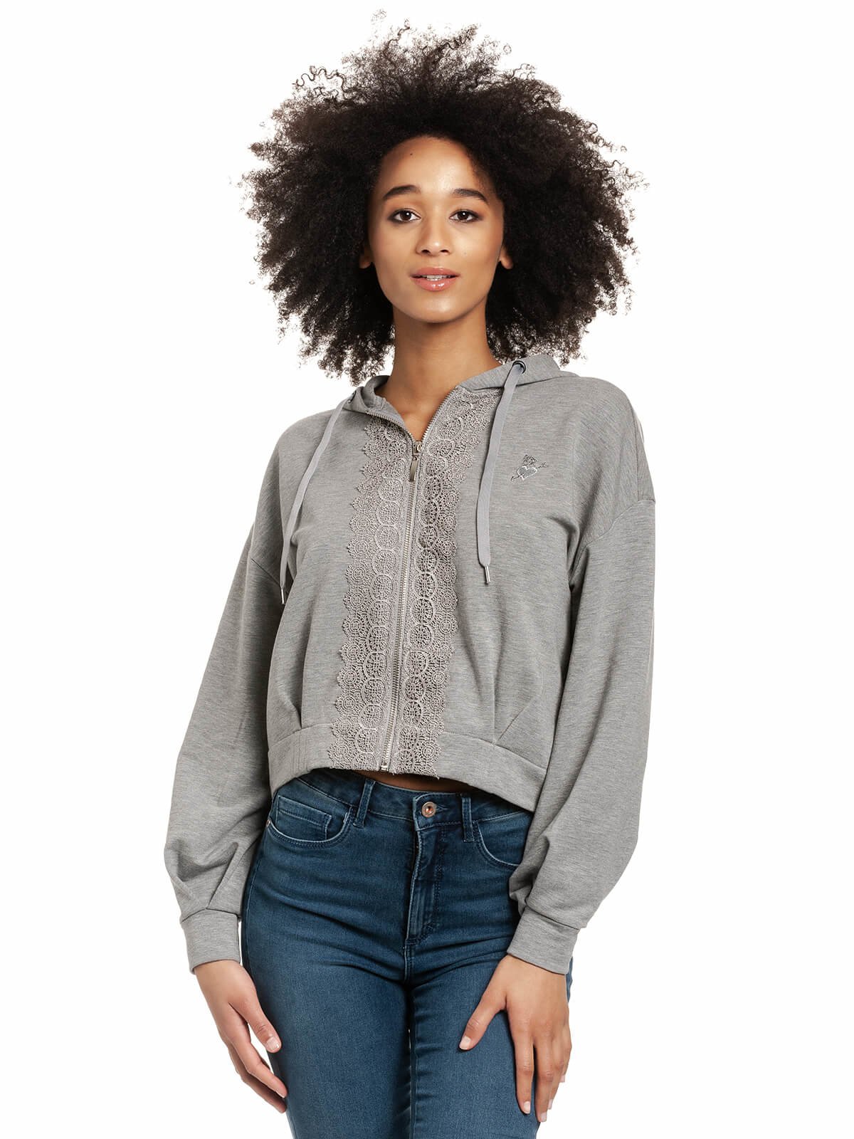 Cosy Grey Sweatblouson - Vive Maria