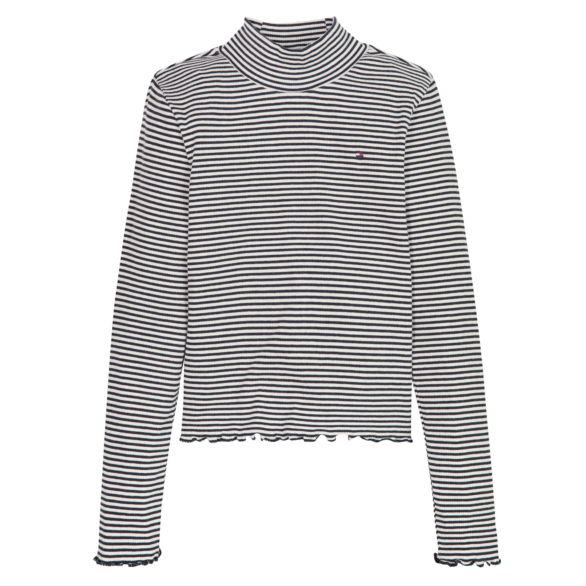 Stripe Mock Neck Top Longsleeve - Tommy Hilfiger Kids
