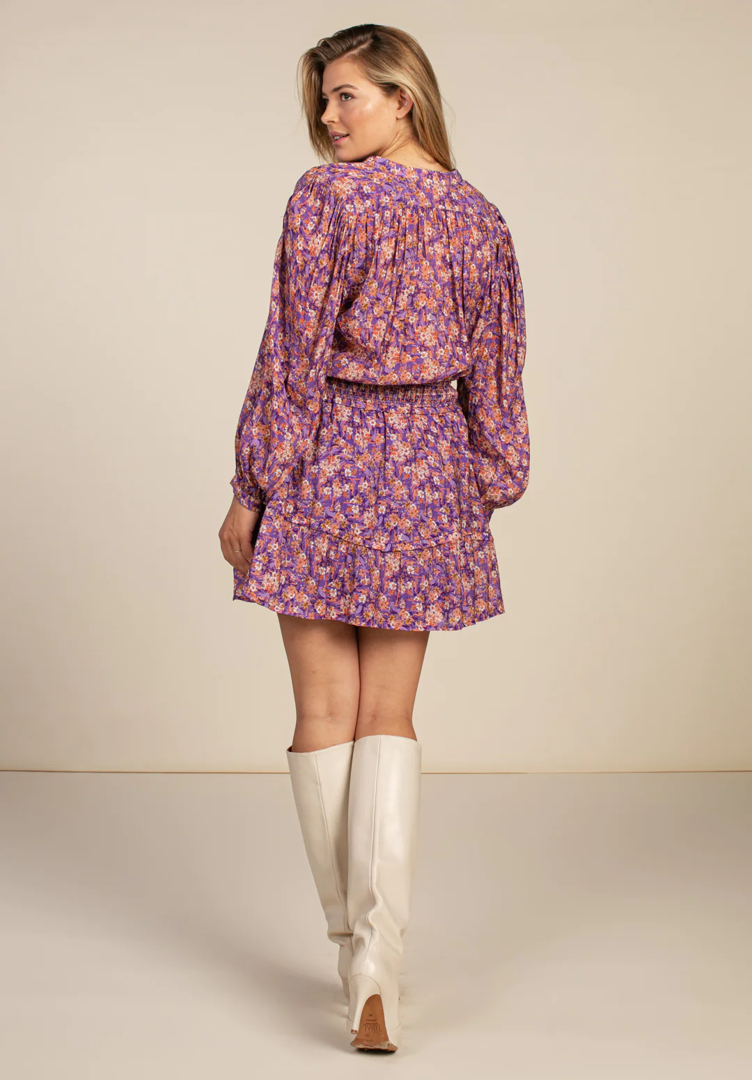 Canya Mauve Flower Ten Skirt - Aaiko