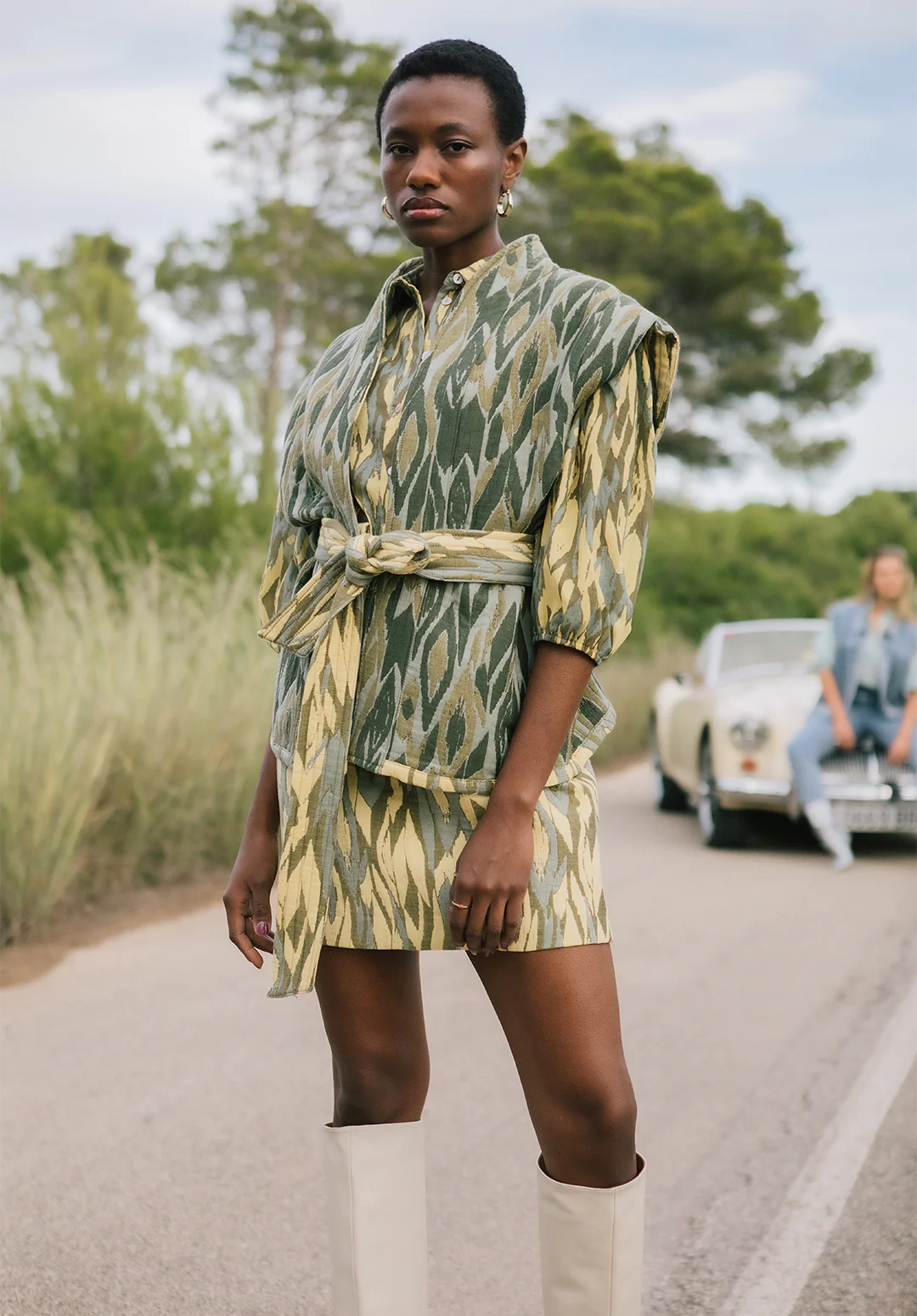 Nasma Ikat Pes Skirt - Aaiko