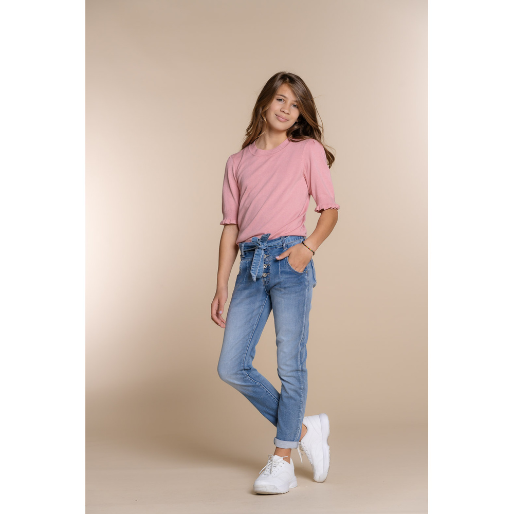 Knitted top puff shoulders - Geisha Girls