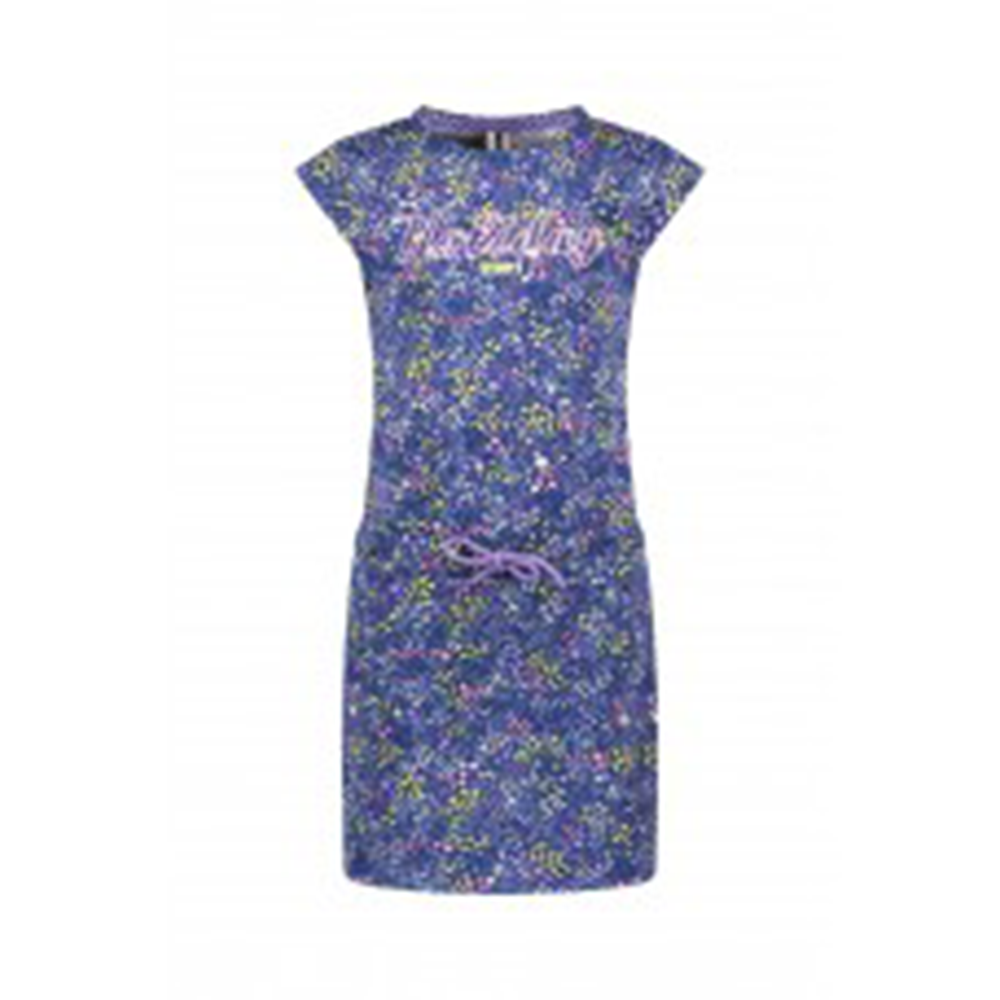 Girls leopard aop drress w/ cap sleeve - B.Nosy