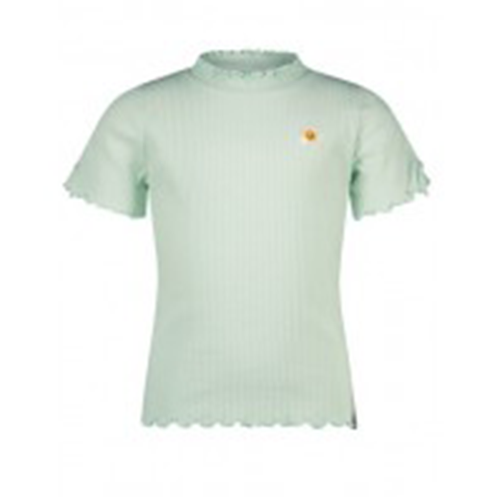 Kaby rib jersey tshirt half sleeve with string detail at sleeve - NoNo