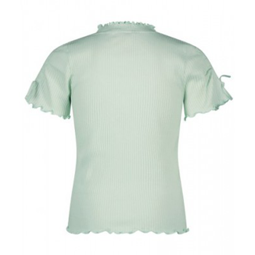 Kaby rib jersey tshirt half sleeve with string detail at sleeve - NoNo