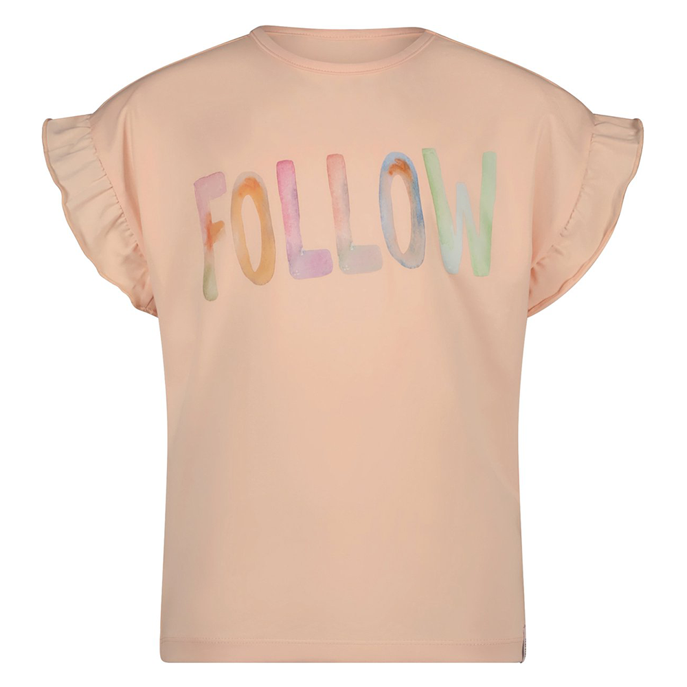 Kanou tshirt short ruffled sleeve with Follow print - NoNo