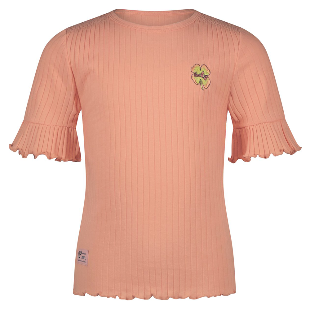 Kapi rib jersey tshirt half sleeve with smock at shoulder - NoNo