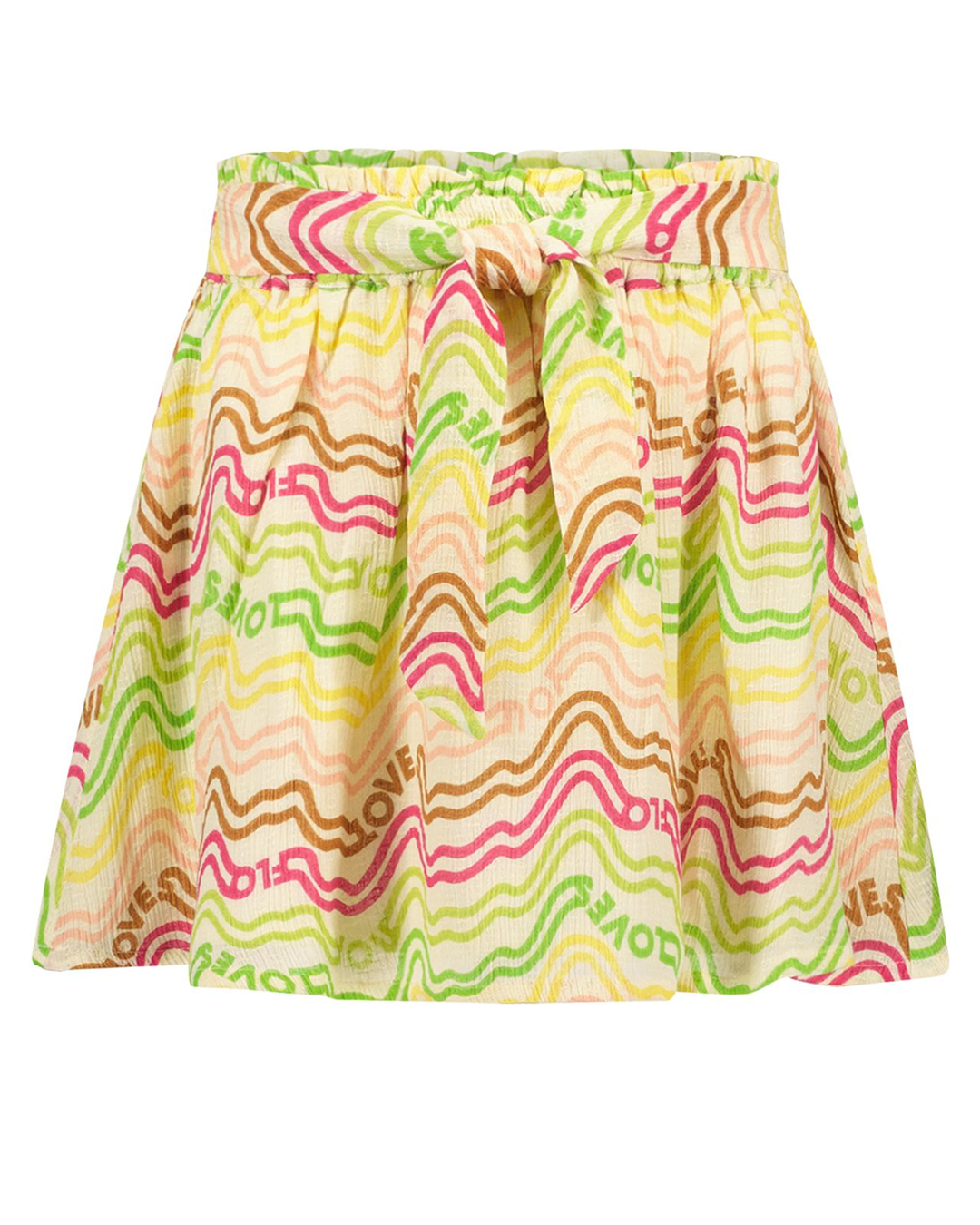 Flo girls fancy woven rainbow skirt with belt - Like Flo