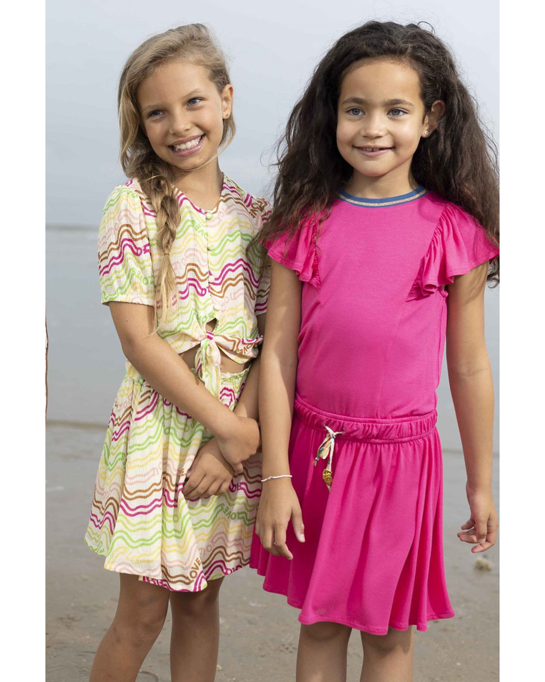 Flo girls crepe jersey ruffle dress - Like Flo - Alternatieve afbeelding
