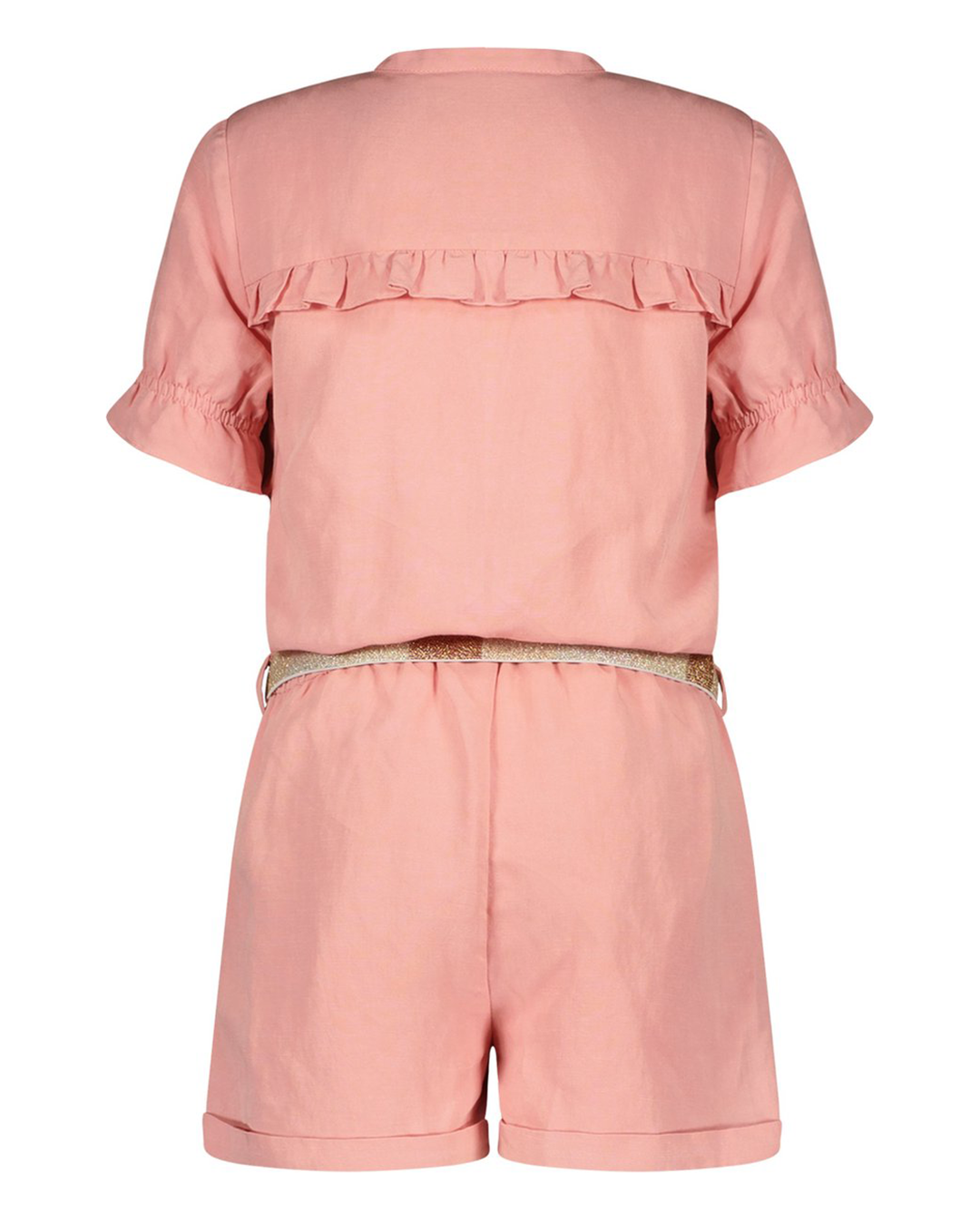 Flo girls linnen jumpsuit with belt - Like Flo - Alternatieve afbeelding