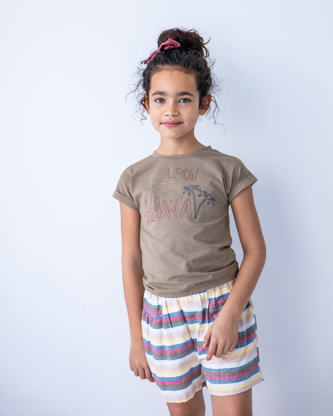 Flo girls YD linnen short + belt - Like Flo - Alternatieve afbeelding