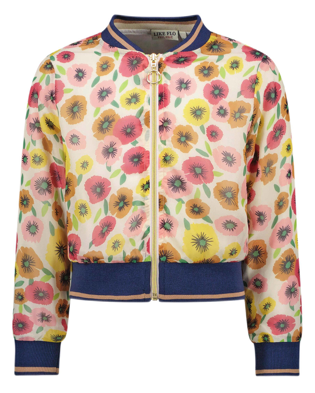 Flo girls chiffon flower baseball jacket - Like Flo