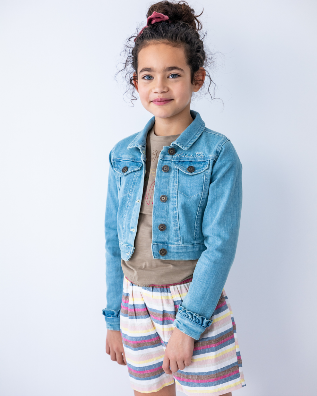 Flo girls slub jersey tee elastic hem - Like Flo